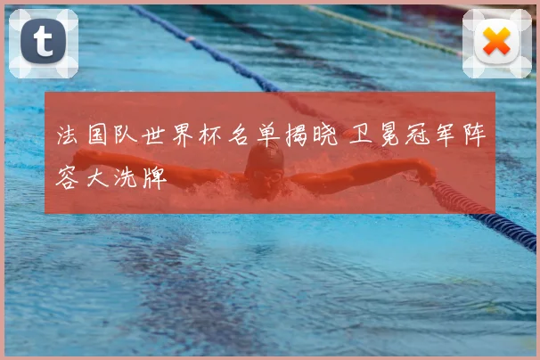 法国队世界杯名单揭晓 卫冕冠军阵容大洗牌